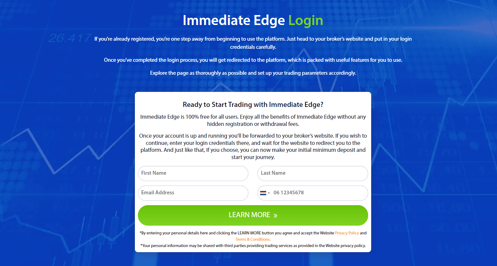 Immediate Edge login