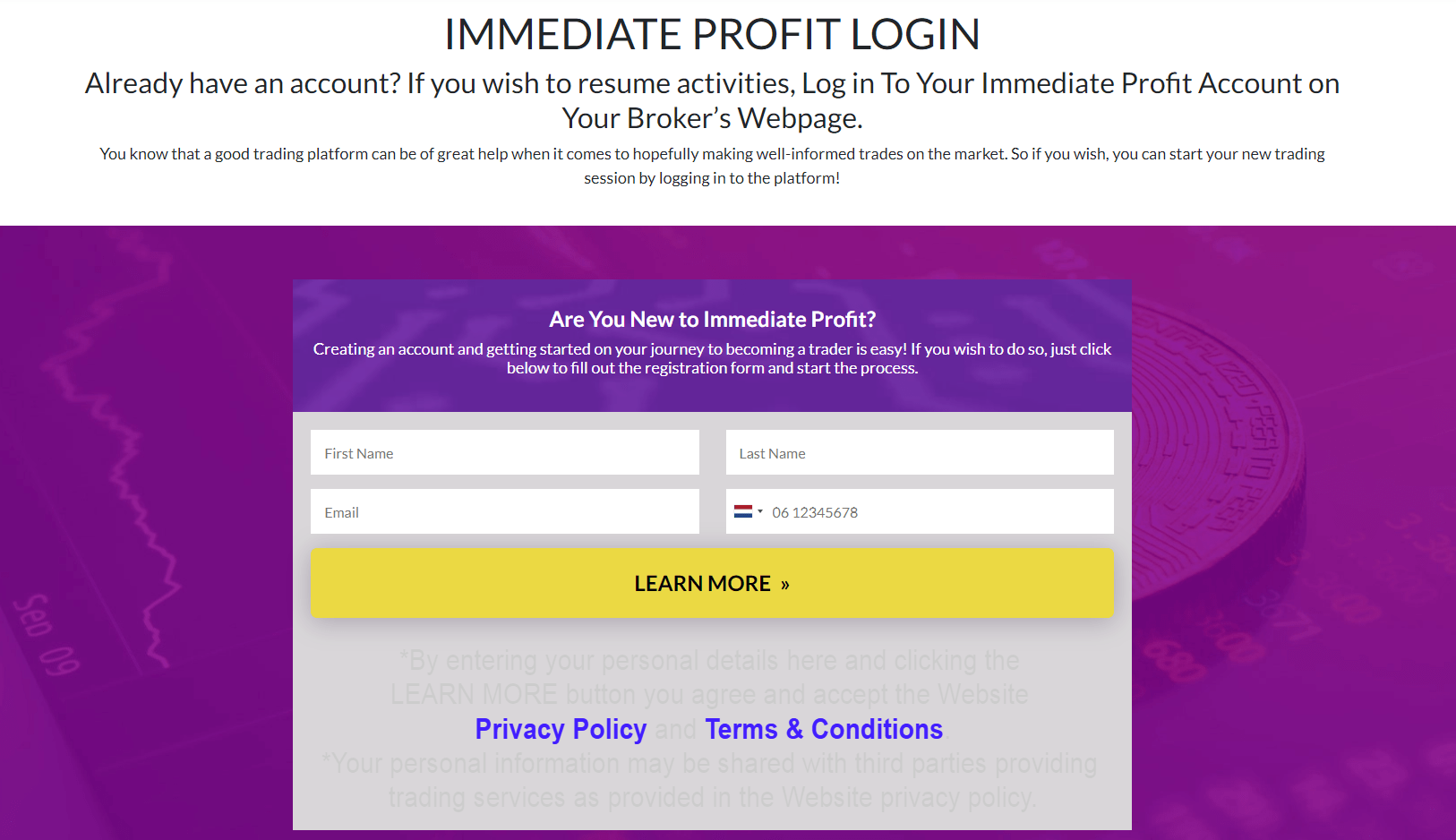 Login Immediate Profit