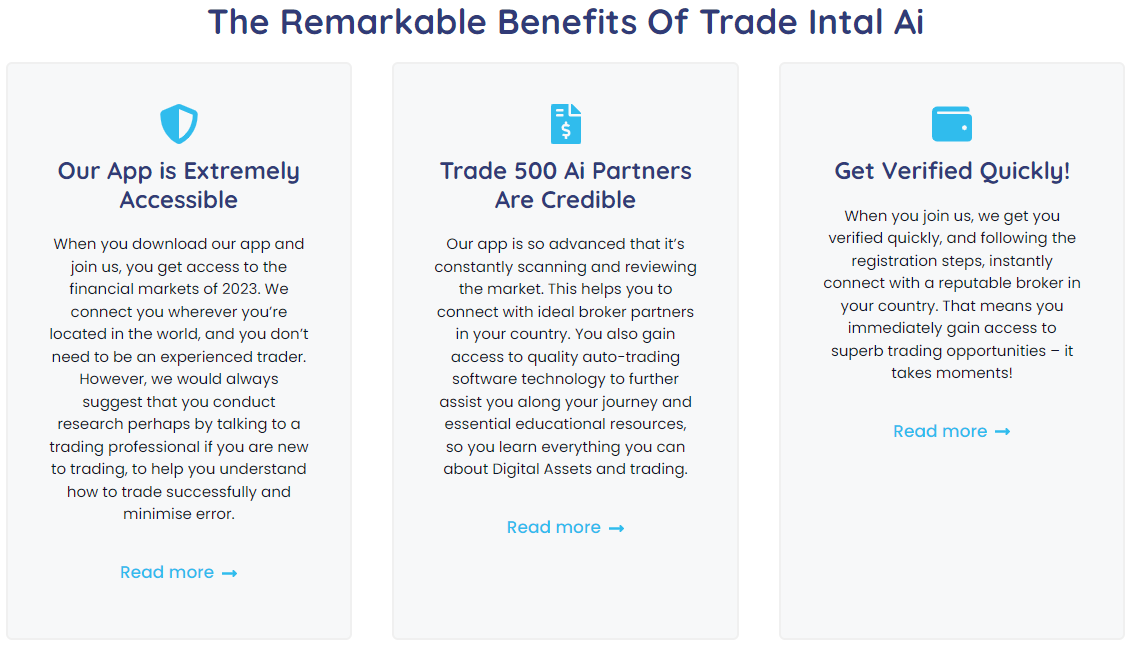 Benefícios Trade Intal Ai